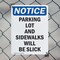 Signmission Parking Lot And Sidewalks Will Be Slick OSHA Notice Sign, Plastic, 7in W x 10in L, 2PK OS-2PACK-NS-P-710-V-17126 - alternate 3